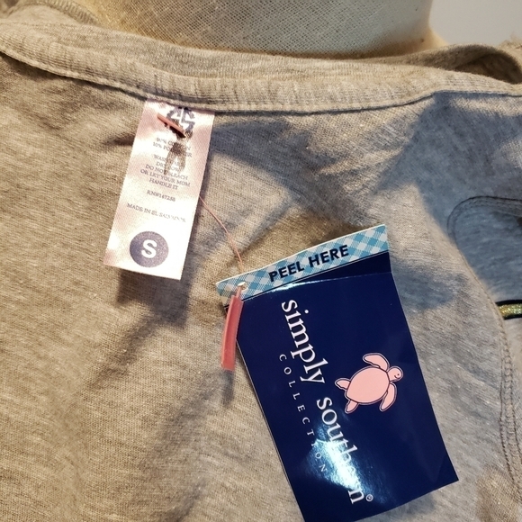 NWT SIMPLY SOUTHERN 𝅺Gray Tank Wms Small T47 - Picture 5 of 7